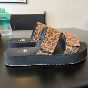 Vans Leopard Print Sandals